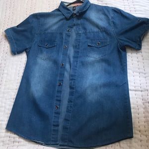 Denim button up